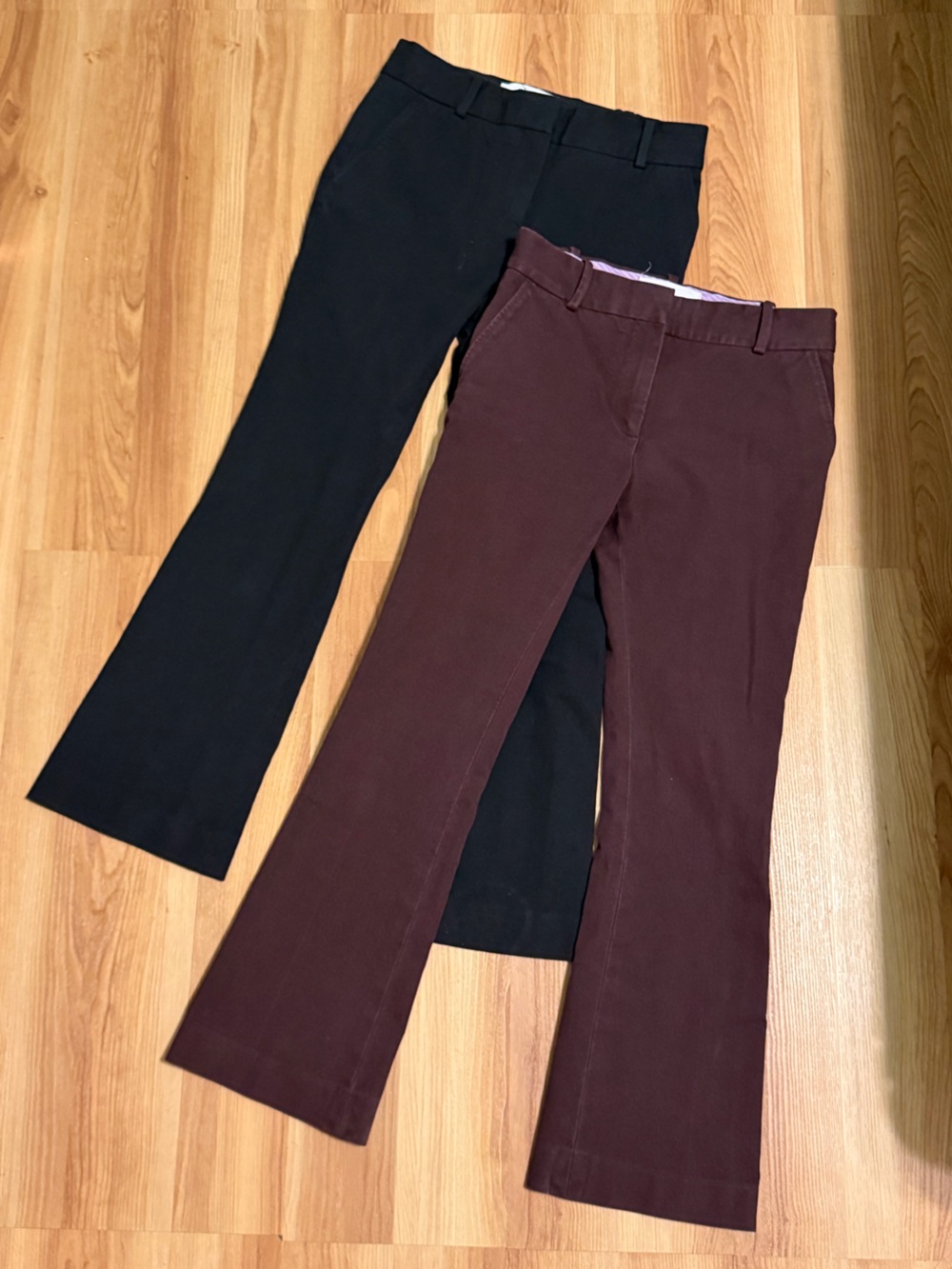 2 Women’s Frame Le Crop Mini boot pant trouser black & purple brown size 00, xs